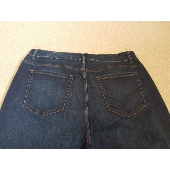 Womens Jeans-LANE BRYANT-blue stretch denim "High-Rise Skinny; Curvy Fit"-24 - Picture 3 of 4